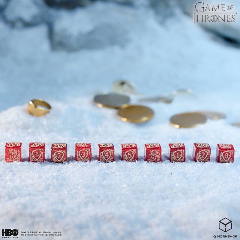 Game of Thrones. Lannister kauliukų rinkinys 10xD6 Q - WORKSHOP - OBUOLYS