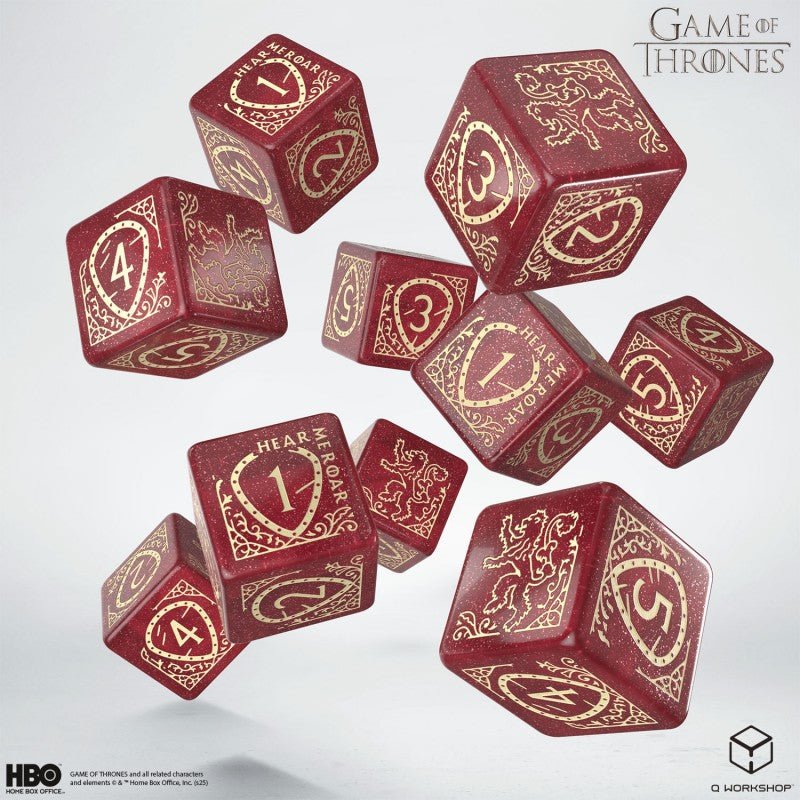 Game of Thrones. Lannister kauliukų rinkinys 10xD6 Q - WORKSHOP - OBUOLYS