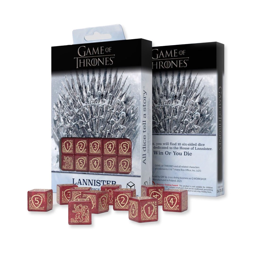 Game of Thrones. Lannister kauliukų rinkinys 10xD6 Q - WORKSHOP - OBUOLYS