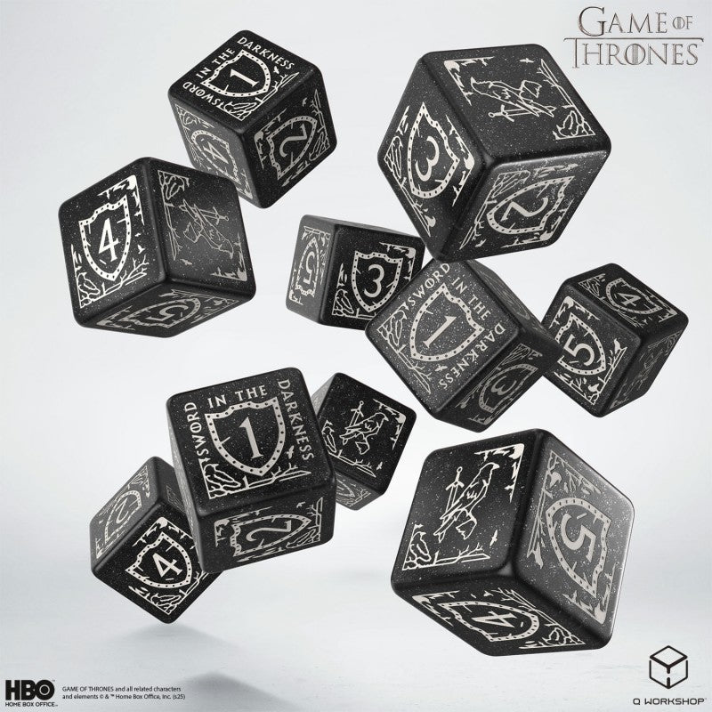 Game of Thrones. Night's Watch kauliukų rinkinys 10xD6 Q - WORKSHOP - OBUOLYS