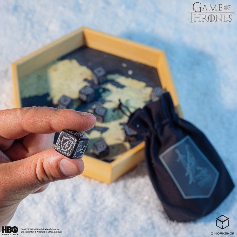 Game of Thrones. Night's Watch kauliukų rinkinys 10xD6 Q - WORKSHOP - OBUOLYS