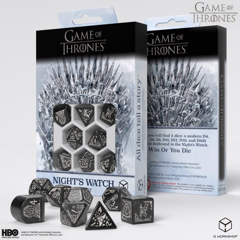 Game of Thrones. Night's Watch kauliukų rinkinys Q - WORKSHOP - OBUOLYS