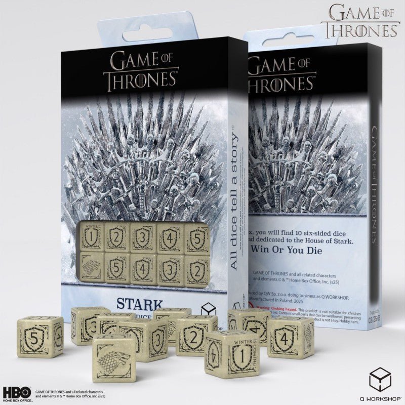 Game of Thrones. Stark kauliukų rinkinys 10xD6 Q - WORKSHOP - OBUOLYS