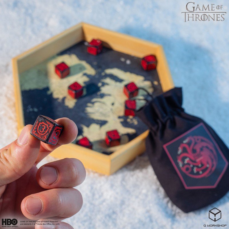 Game of Thrones. Targaryen kauliukų rinkinys 10xD6 Q - WORKSHOP - OBUOLYS