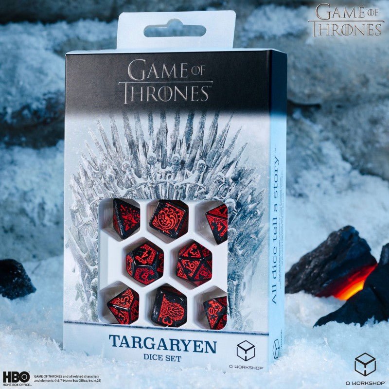 Game of Thrones. Targaryen kauliukų rinkinys Q - WORKSHOP - OBUOLYS