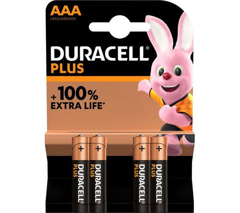 Duracell AAA Plus šarminės baterijos 4 vnt.