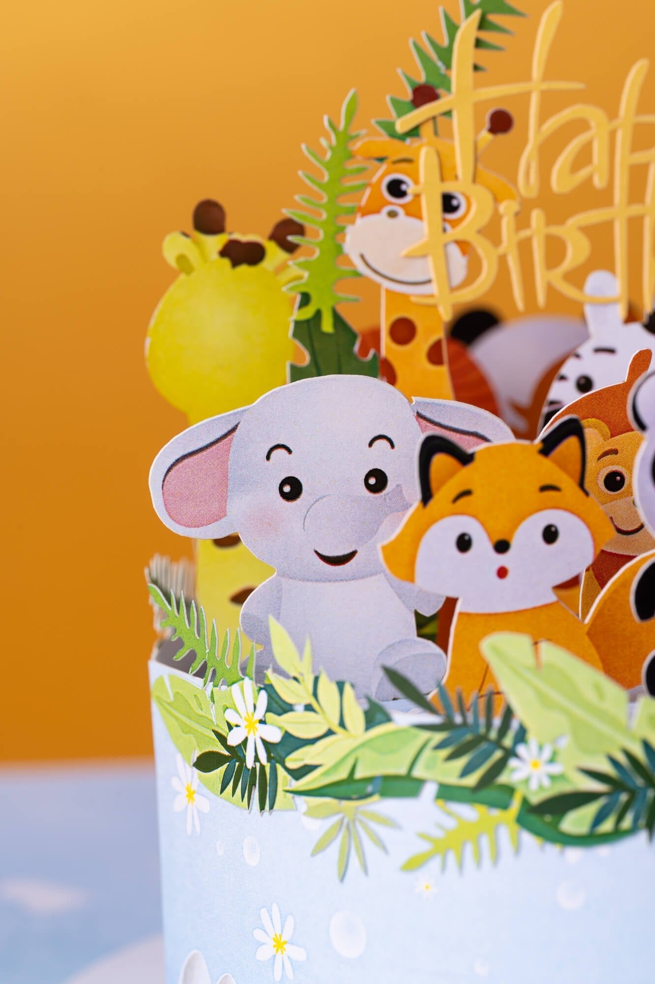 GIMTADIENIO ŠVENTĖ: išskirtinio grožio 3D pop - up atvirukas + vokas - OBUOLYS