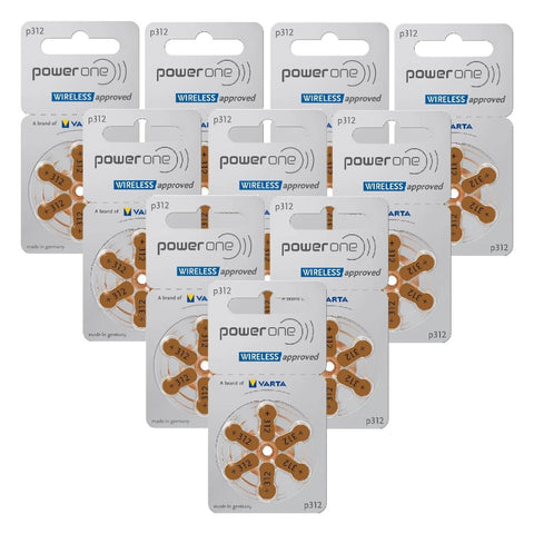 VARTA Power One 312 baterijos klausos aparatams 60 vnt.