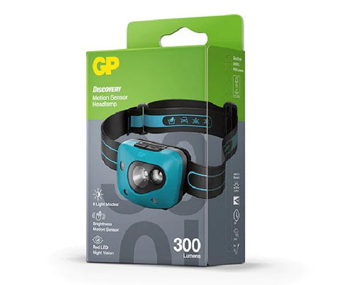 GP DISCOVERY Motion Sensor Headlamp CH44 žibintas ant galvos - OBUOLYS