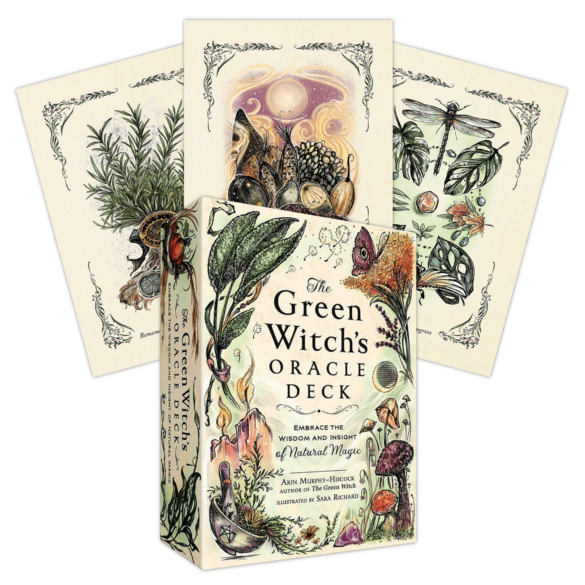 Green Witch's Oracle kortos Adams Media - OBUOLYS