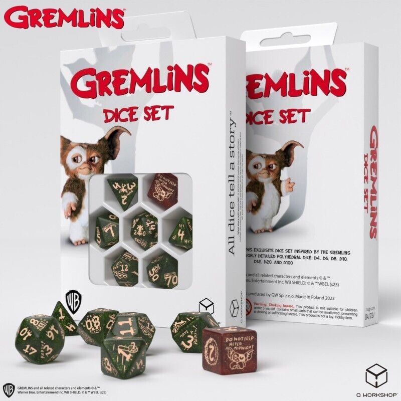 Gremlins RPG kauliukų rinkinys Q - workshop - OBUOLYS