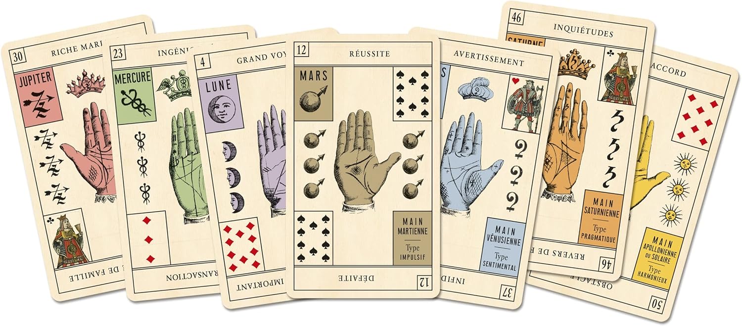 Grimaud - Le Nouveau Jeu de la Main Orakulo kortos prancūzų kalba Grimaud Cartomancie - OBUOLYS