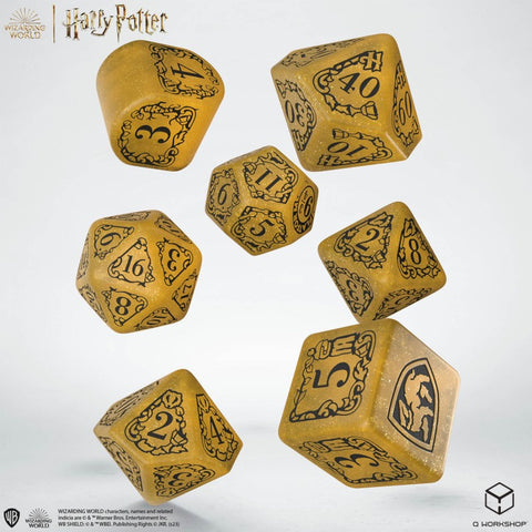 Harry Potter. Hufflepuff Modern Dice kauliukų rinkinys (geltonos sp.)