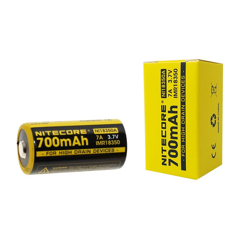 NITECORE NI18350A 700mAh 3.7V IMR18350 baterija 1 vnt.