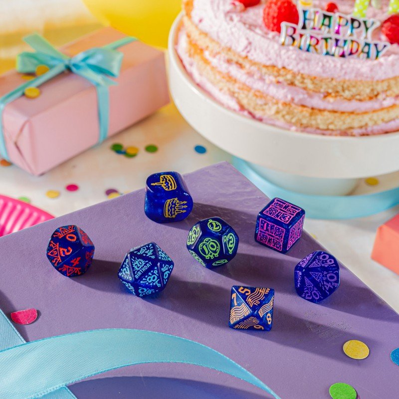 Happy Birthday kauliukų rinkinys - Streamers Q - WORKSHOP - OBUOLYS