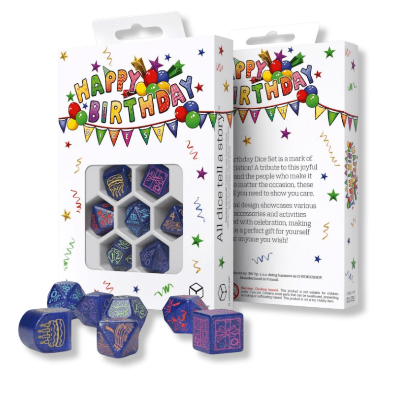 Happy Birthday kauliukų rinkinys - Streamers Q - WORKSHOP - OBUOLYS