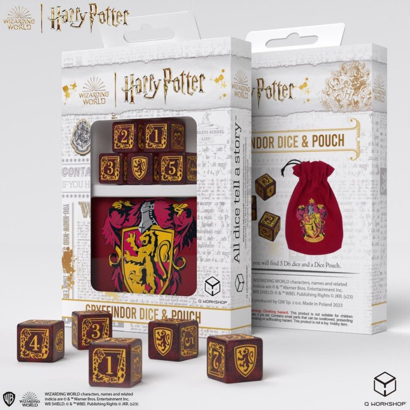 Harry Potter. Gryffindor Dice & Pouch kauliukų ir maišelio rinkinys - OBUOLYS