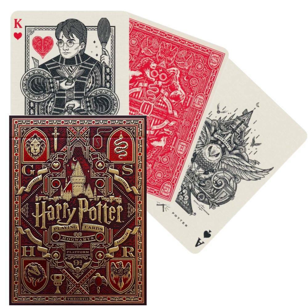Harry Potter Gryffindor Raudonos Theory11 žaidimo kortos - OBUOLYS