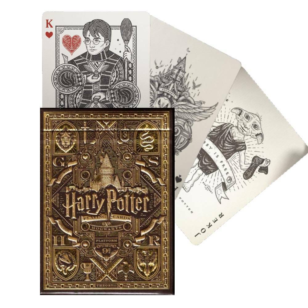 Harry Potter Hufflepuff Geltonos Theory11 žaidimo kortos - OBUOLYS