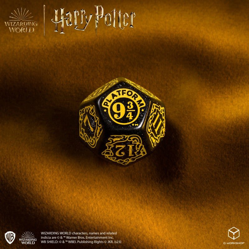 Harry Potter. Hufflepuff Modern Dice kauliukų rinkinys (juodos sp.) - OBUOLYS