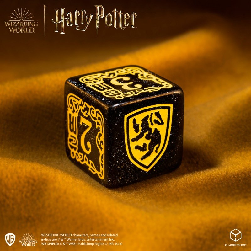 Harry Potter. Hufflepuff Modern Dice kauliukų rinkinys (juodos sp.) - OBUOLYS