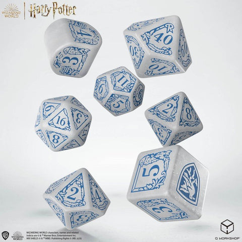Harry Potter. Ravenclaw Modern Dice kauliukų rinkinys (baltos sp.) - OBUOLYS
