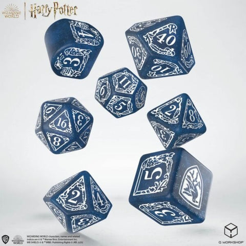 Harry Potter. Ravenclaw Modern Dice kauliukų rinkinys (mėlynos sp.) - OBUOLYS