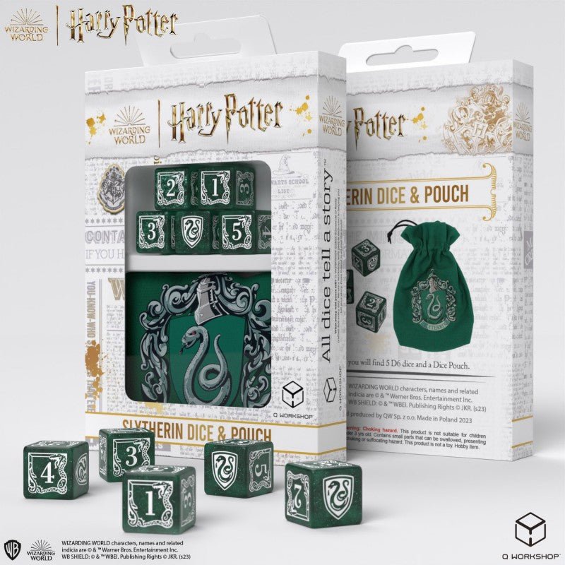 Harry Potter. Slytherin Dice & Pouch kauliukų ir maišelio rinkinys - OBUOLYS