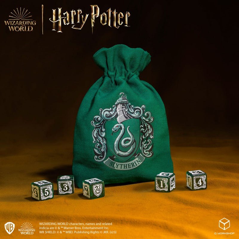 Harry Potter. Slytherin Dice & Pouch kauliukų ir maišelio rinkinys - OBUOLYS
