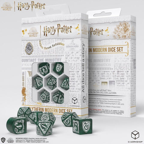 Harry Potter. Slytherin Modern Dice kauliukų rinkinys (žalios sp.) - OBUOLYS