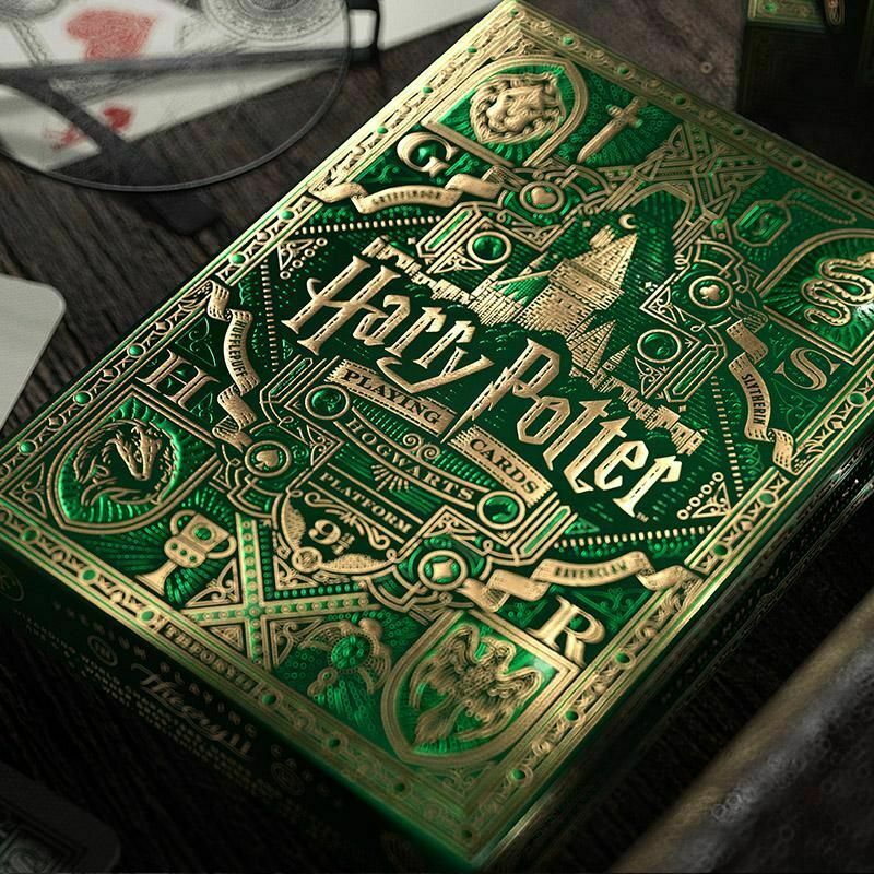 Harry Potter Slytherin Žalios Theory11 žaidimo kortos - OBUOLYS