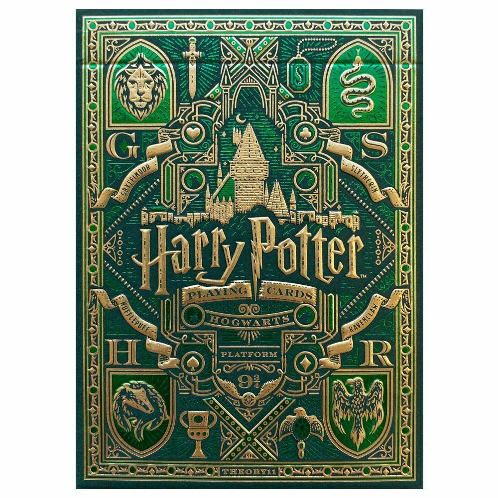 Harry Potter Slytherin Žalios Theory11 žaidimo kortos - OBUOLYS