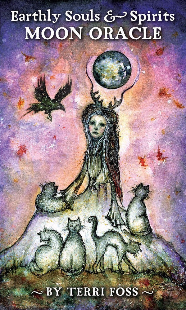 EARTHLY SOULS & SPIRITS MOON ORACLE: mėnulio magijos ir gamtos ryšio orakulo kortos + knyga
