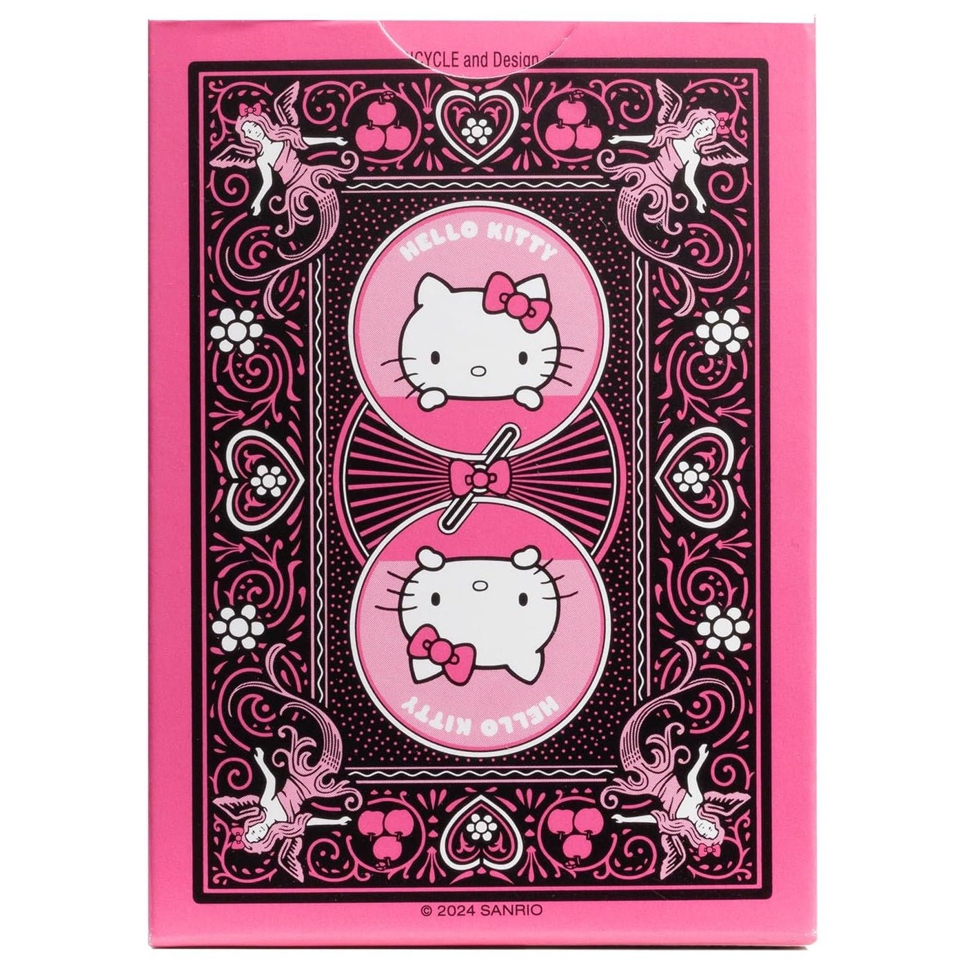 Hello Kitty Black & Pink žaidimo kortos Bicycle - OBUOLYS