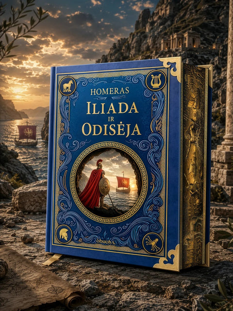 Homero „Iliada ir Odisėja“ – prabangus kolekcinis leidimas su dekoruota briauna - OBUOLYS