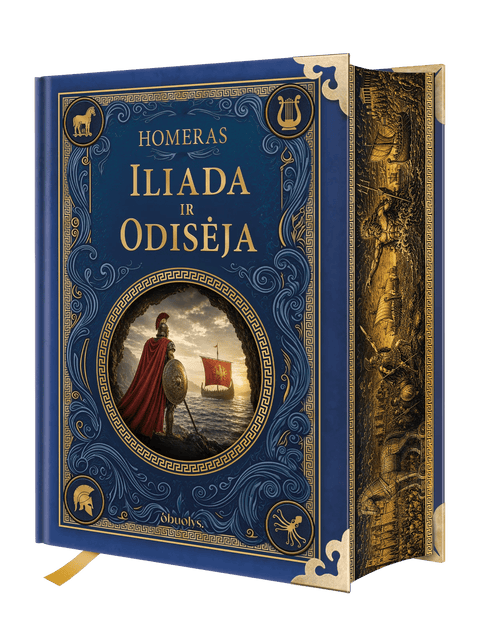 Homero „Iliada ir Odisėja“ – prabangus kolekcinis leidimas su dekoruota briauna - OBUOLYS
