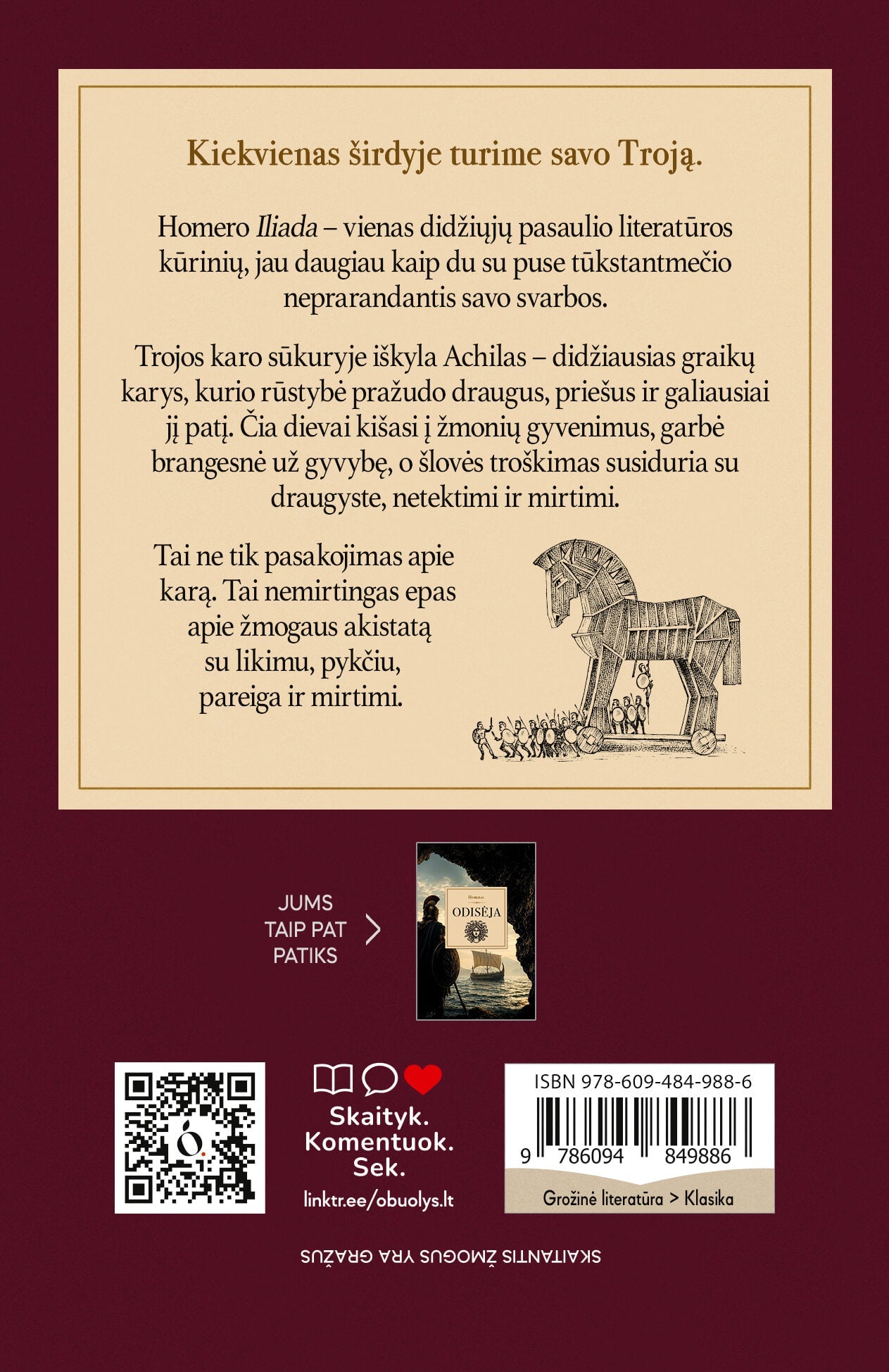 Homero „Iliada“ – nemirtingas Trojos karo epas, pakeitęs pasaulio literatūrą - OBUOLYS