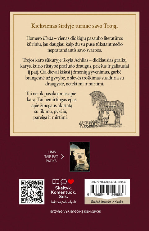 Homero „Iliada“ – nemirtingas Trojos karo epas, pakeitęs pasaulio literatūrą - OBUOLYS