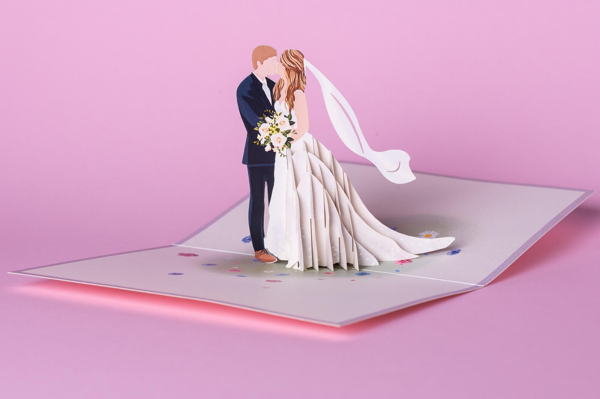 ILGAI IR LAIMINGAI: išskirtinio grožio 3D pop - up atvirukas + vokas - OBUOLYS