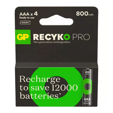 GP R03 AAA ReCyko PRO 800mAh baterijos 4 vnt. (nauja pakuotė)