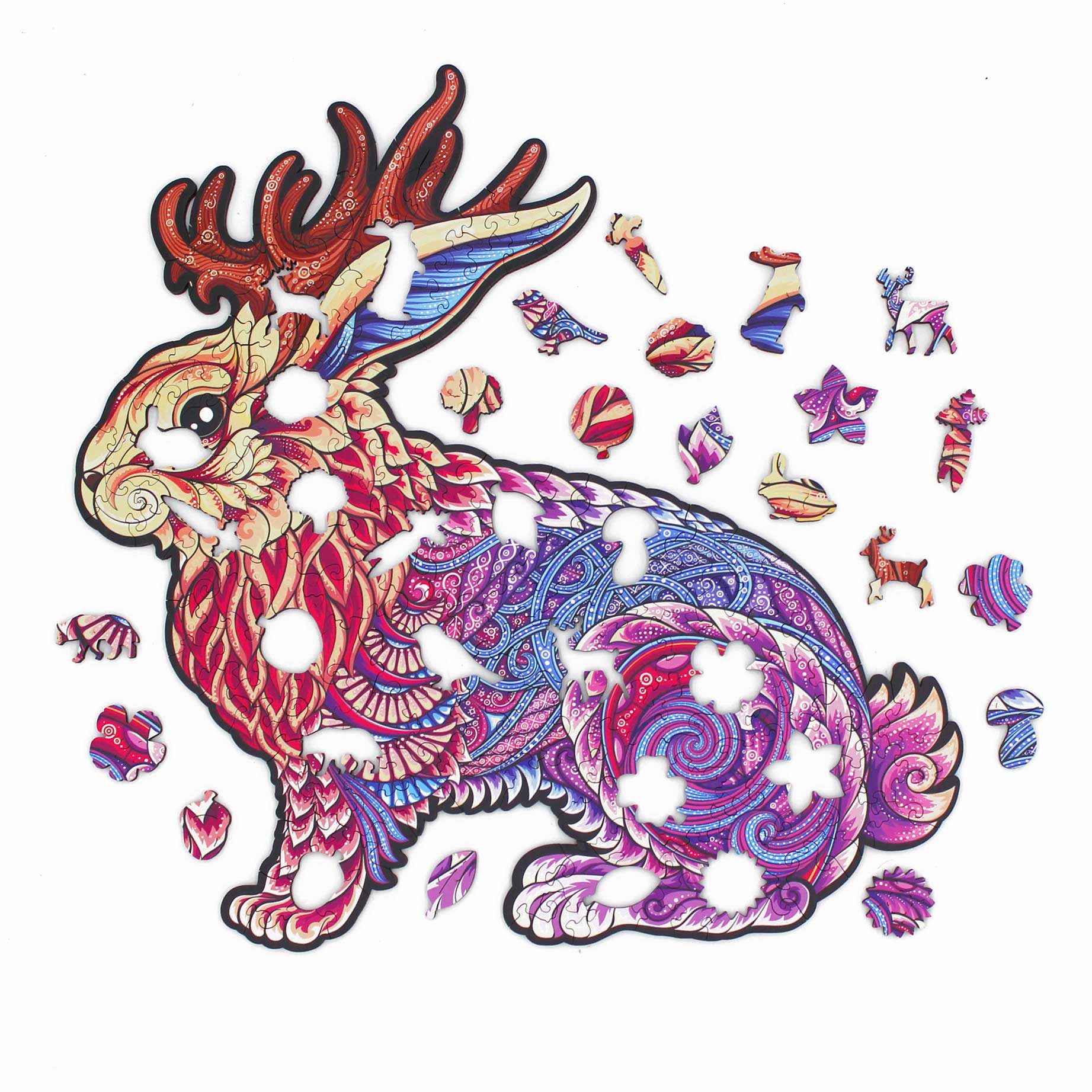 Jackalope Dėlionė Iš Medžio M Dydis (150 detalių) Fantasy Puzzles - OBUOLYS
