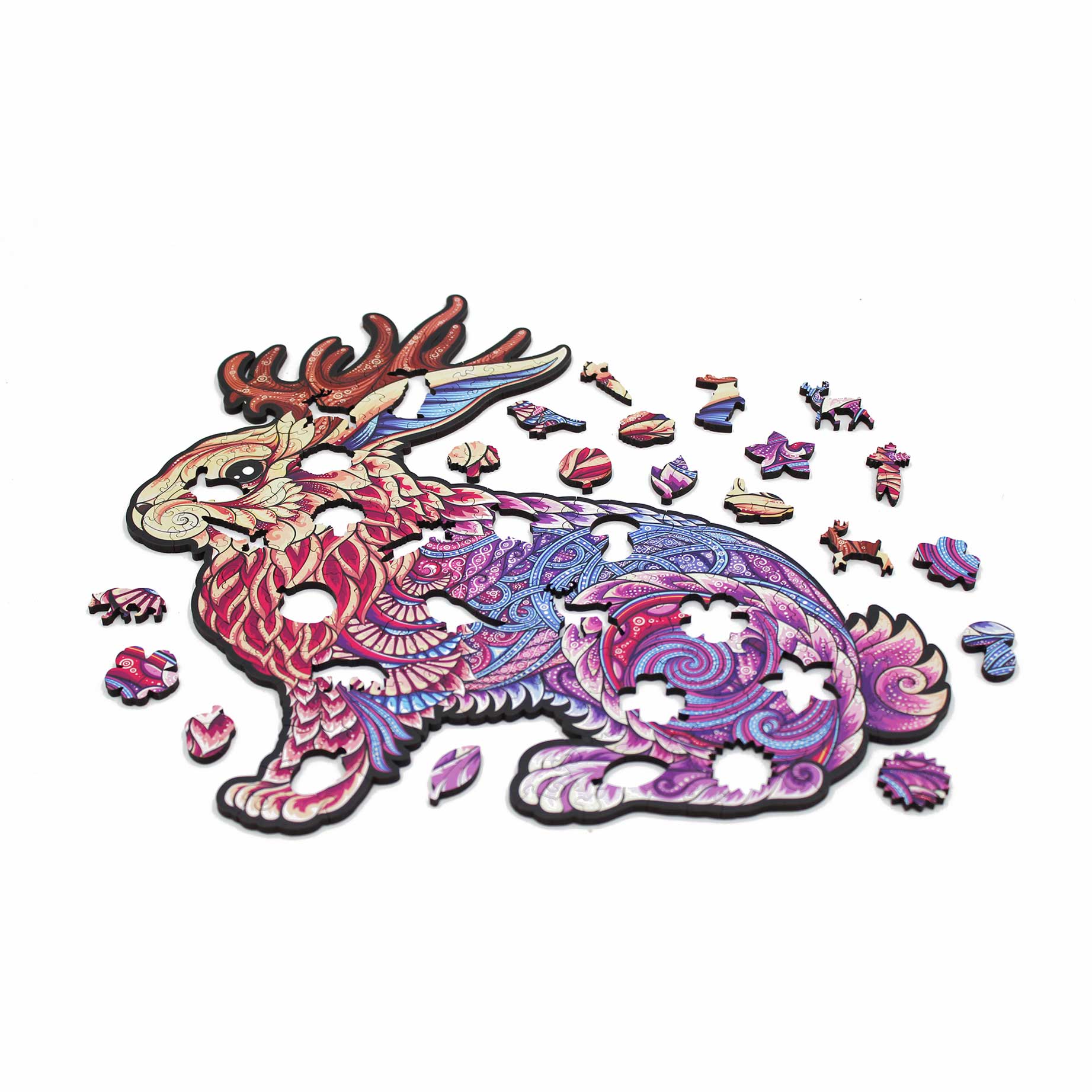 Jackalope Dėlionė Iš Medžio M Dydis (150 detalių) Fantasy Puzzles - OBUOLYS