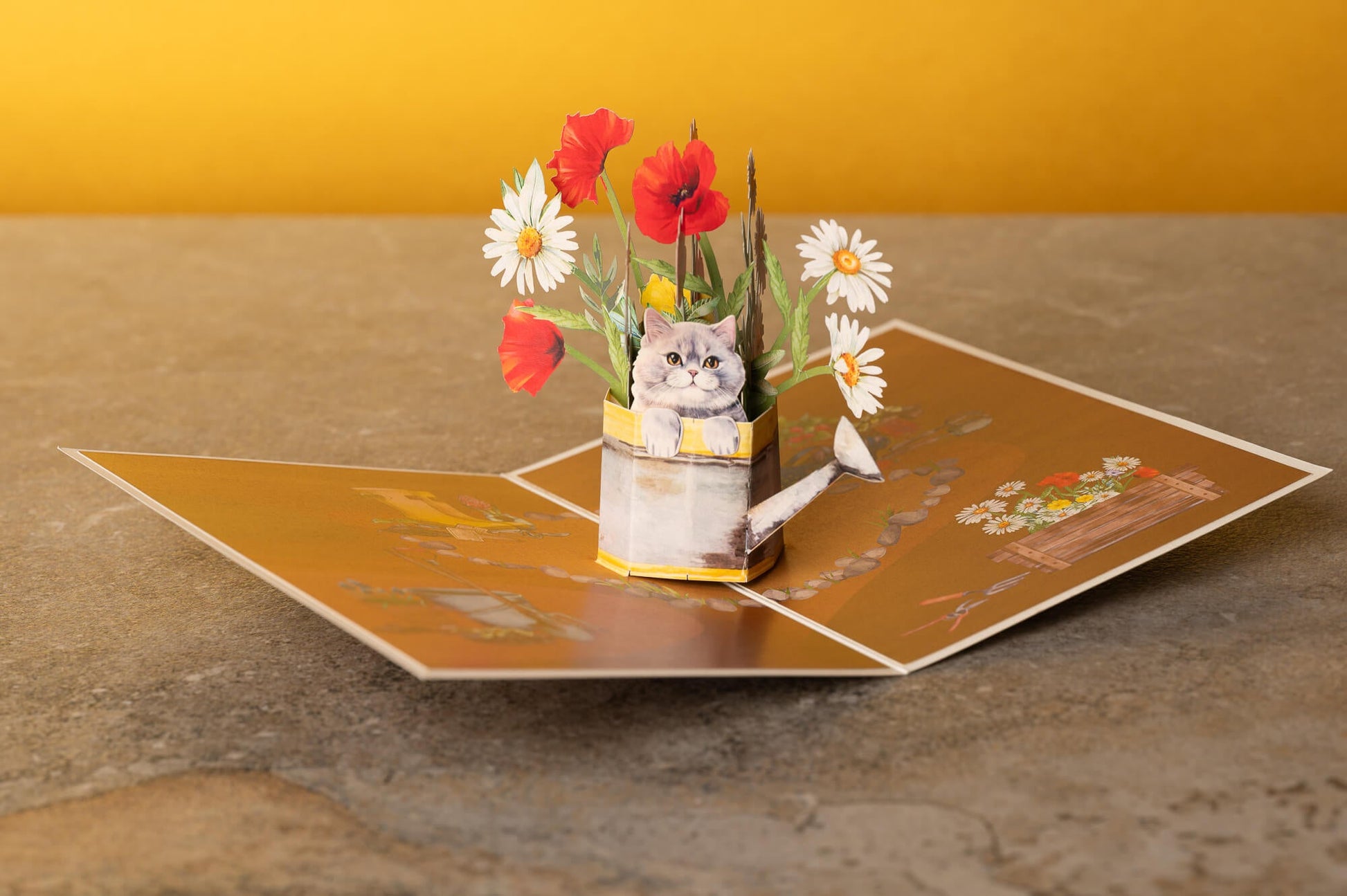 KAČIUKAS LAISTYTUVE: išskirtinio grožio 3D pop - up atvirukas + vokas - OBUOLYS