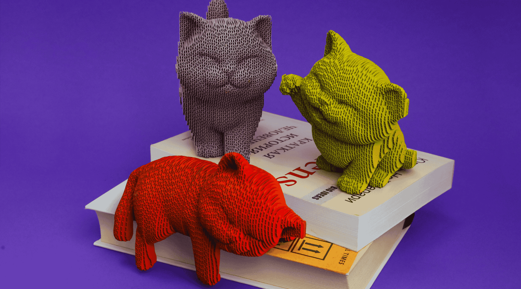 KAČIUKŲ TRIO: surenkama 3D dėlionė - skulptūra - OBUOLYS