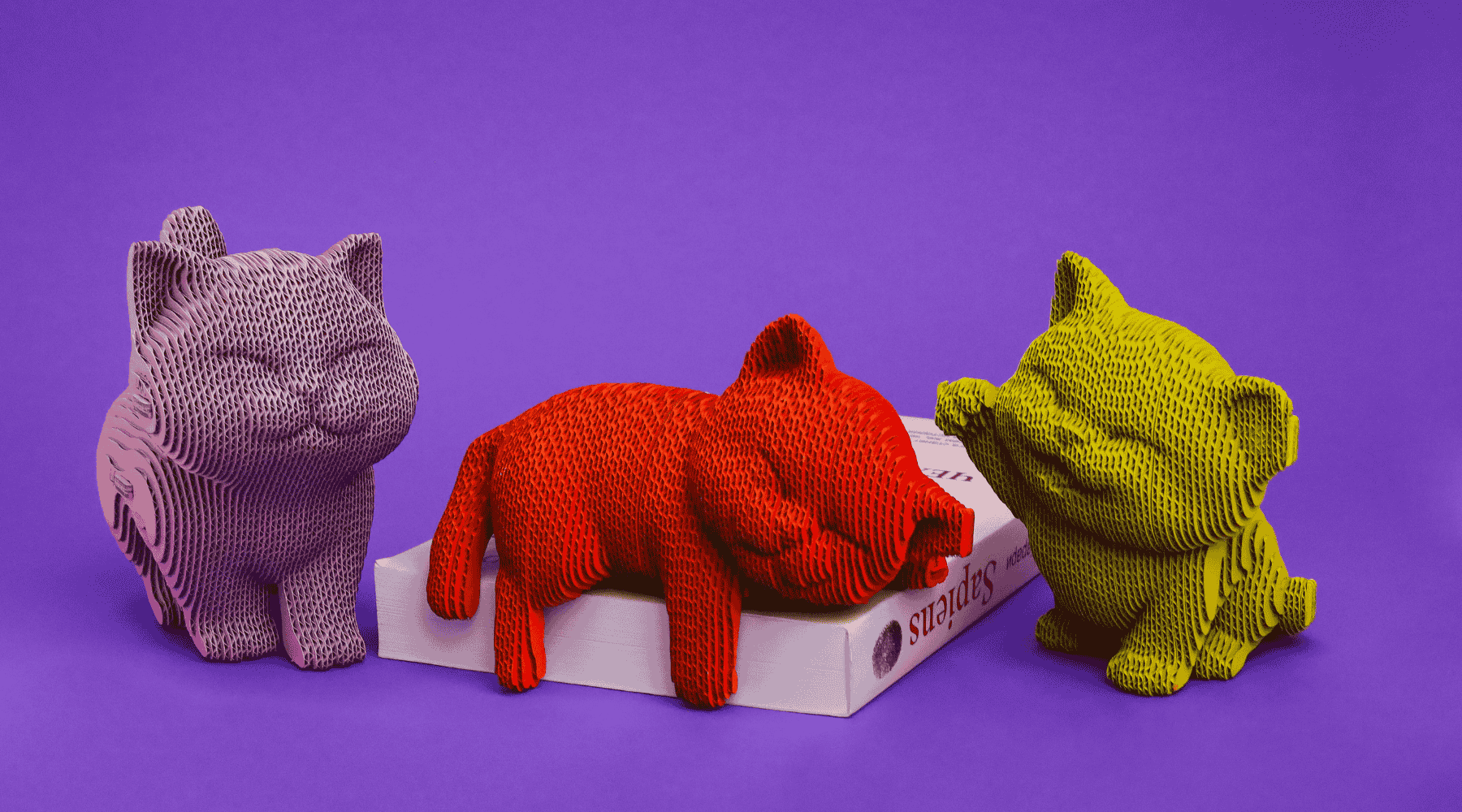 KAČIUKŲ TRIO: surenkama 3D dėlionė - skulptūra - OBUOLYS