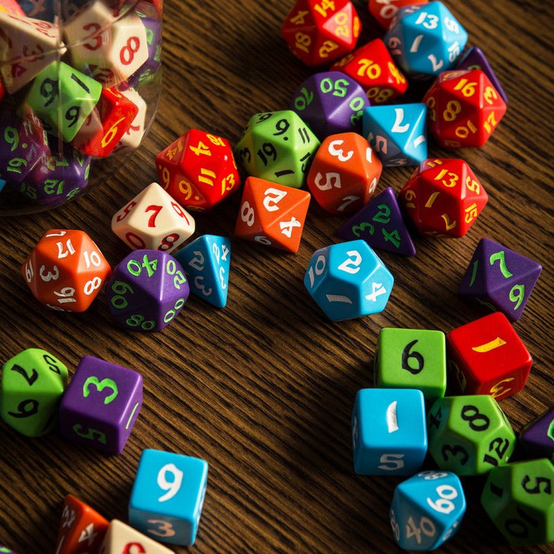 Klasikinių RPG Kauliukų rinkinys 80 vnt. Q - workshop - OBUOLYS