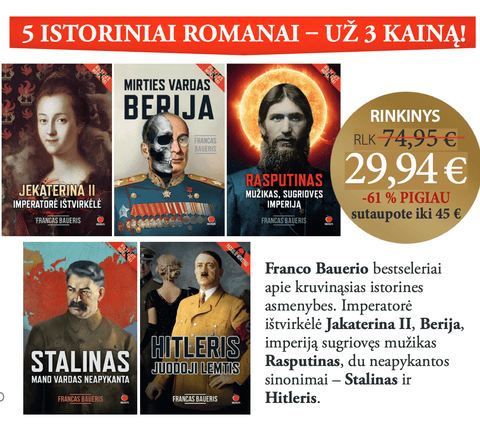 KRUVINOSIOS VALDŽIOS RINKINYS: 5 knygos už 3 kainą - OBUOLYS