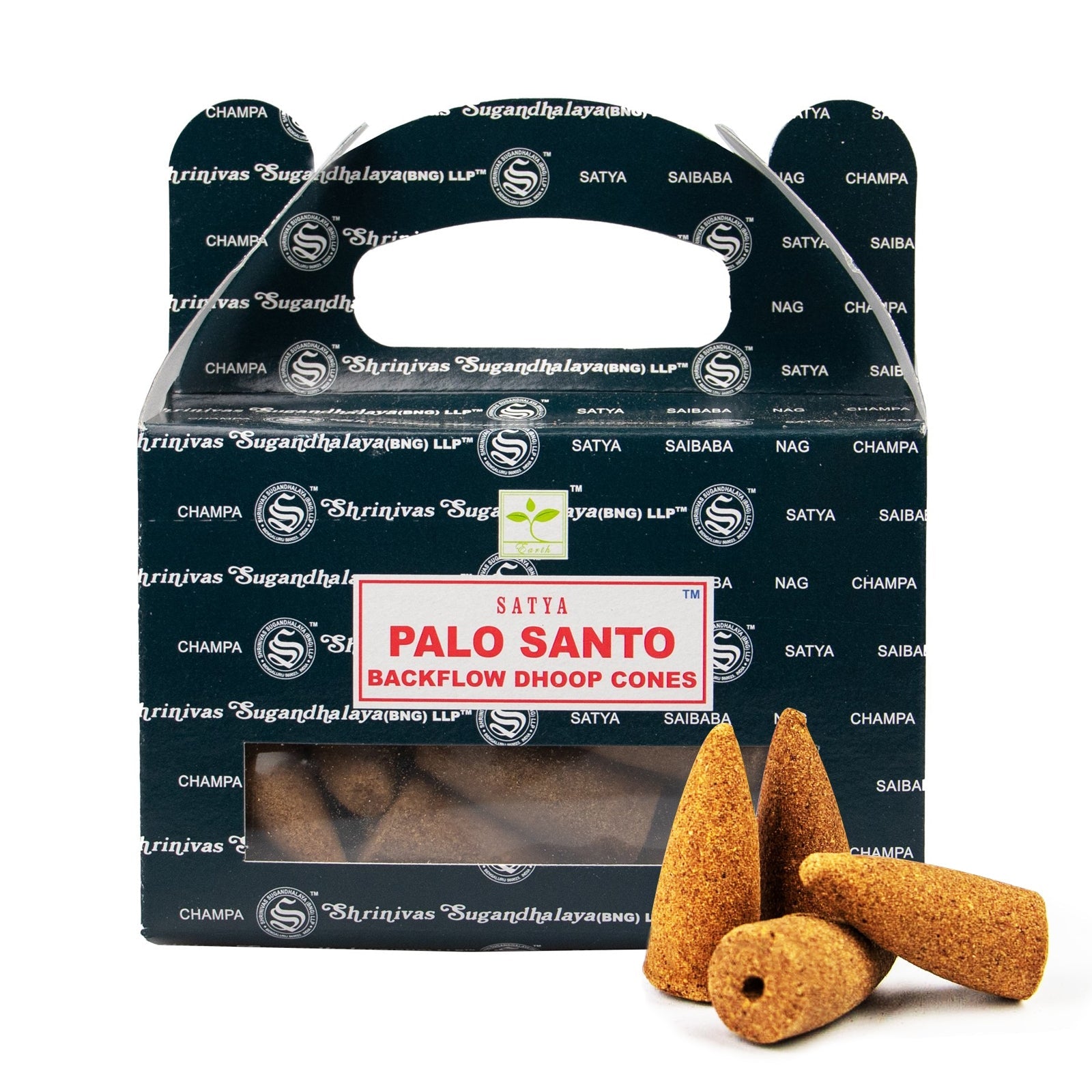 Kūginiai smilkalai (Backflow) – Palo Santo Satya - OBUOLYS