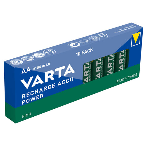 Varta AA R2U 2100mAh (56706) Recharge Accu Power pakraunamos baterijos 10 vnt.