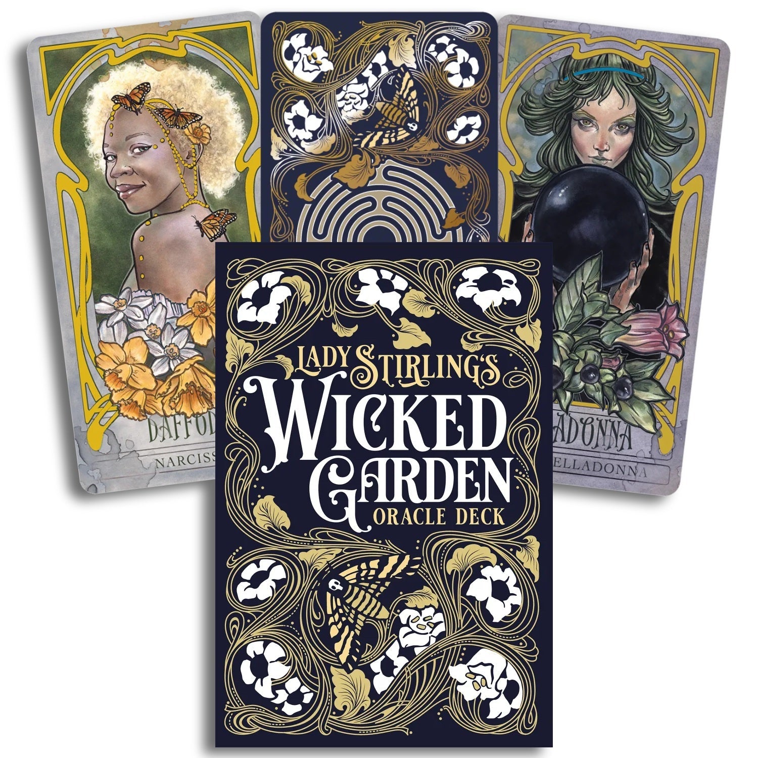 Lady Stirling's Wicked Garden orakulo kortų ir knygos rinkinys US Games Systems - OBUOLYS